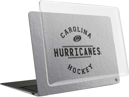 حافظة Skinit + غلاف متوافق مع جهاز MacBook Air 13in (2020) - تصميم نص أسود مرخص رسميًا من NHL Carolina Hurricanes in Saudi Arabia