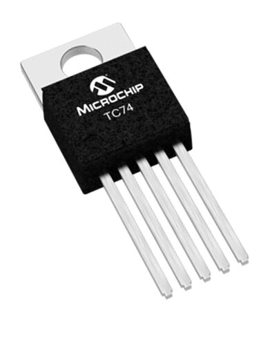 Microchip Technology Inc. TC74A0-5.0VAT TO-220 جهاز استشعار حراري رقمي تسلسلي in Kuwait