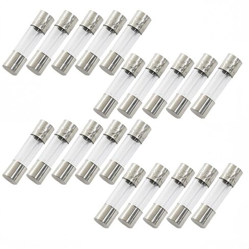 20 Pack 1A 250V 5x20mm Fast-Blow Glass Fuses, F1AL250V 1 Amp 250 Volt 0.2x0.78 Inch Fuses in Saudi Arabia