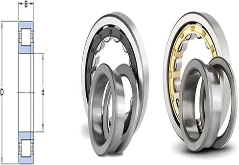 رولمان بلي أسطواني 1012 مقاس 60X95X18 60*95*18 مم in Kuwait