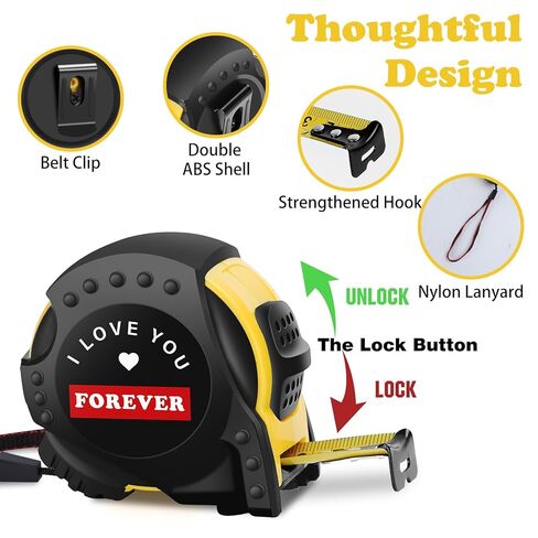 Tape Measure, I Love You Wedding Anniversary for Husband Boyfriend, Tool Gift for Men Him with Box in Saudi Arabia