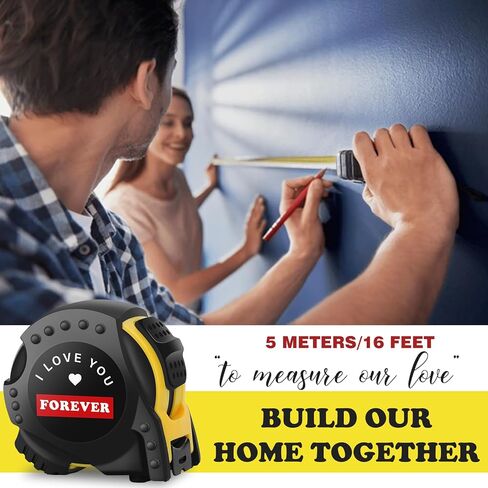 Tape Measure, I Love You Wedding Anniversary for Husband Boyfriend, Tool Gift for Men Him with Box in Saudi Arabia