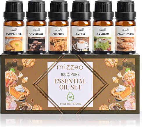 Bakery Essential Oil Set, Premium Pure & Natural Aromatherapy Essential Oils for Diffuser for Home, 3 * 10 ML Diffuser Oil Gift Set- Coffee,Ice Cream,Caramel Cookie in Saudi Arabia
