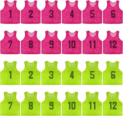 Sports Pinnies: 12/24-pack lightweight, breathable practice vests for kids, youth & adults. in Saudi Arabia