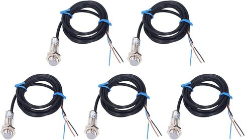 5 قطع من مستشعرات القرب الاستقرائي، تأثير القاعة NPN 5‑30V DC مفتوح عادة (NO) 3 أسلاك مستشعر القرب لتحديد موضع مكبس الأسطوانة in Kuwait