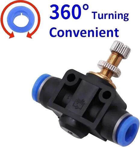 Air Flow Speed Control Valve Tube Water Hose Pneumatic Push In Fittings Throttle Valve SA 4-12mm(Color:6mm) in Saudi Arabia