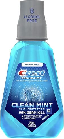 Crest Pro Health Mnt(250m Size 8.4z Crest Pro Health Refreshing Clean Mint Oral Rinse 8.4oz in Saudi Arabia