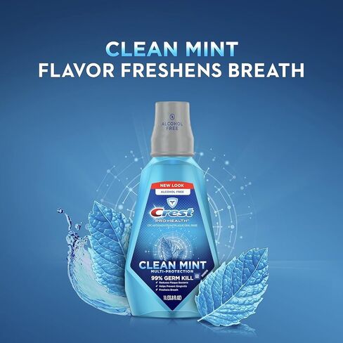 Crest Pro Health Mnt(250m Size 8.4z Crest Pro Health Refreshing Clean Mint Oral Rinse 8.4oz in Saudi Arabia