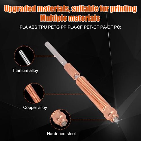 طقم فوهات يونيكورن مقاس 0.4 مم لمجموعة Creality K2 Plus/Hi، مع 5 جوارب سيليكون ومفتاح ربط لقطع غيار الطابعة ثلاثية الأبعاد Creality Hi وK2 وK2 Pro وK2 Plus in Kuwait