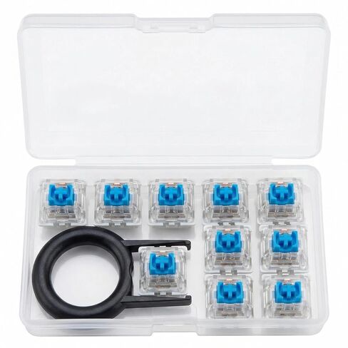 Blue Switch Replacement Mechanical Keyboard Switches, 3 PIN, Clicky, Precise Typing, Dustproof, Compatible with Standard LED Mechanical Keyboards in Saudi Arabia