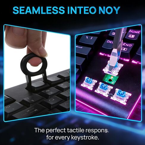 Blue Switch Replacement Mechanical Keyboard Switches, 3 PIN, Clicky, Precise Typing, Dustproof, Compatible with Standard LED Mechanical Keyboards in Saudi Arabia