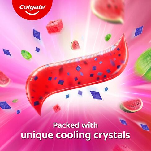 Colgate MaxFresh Watermelon Blast Gel Toothpaste, with Cooling Crystals, Watermelon Flavour, and Ultrafreeze Technology for Intense Freshness, Vegan, Gluten-Free 100g/3.5oz in Saudi Arabia