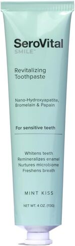 SeroVital Smile Revitalizing Toothpaste — Nano-Hydroxyapatite & Fruit Enzyme Whitening Toothpaste | Formulated Without Fluoride | for Sensitive Teeth | Mint Kiss Flavor | 4 oz. in Saudi Arabia