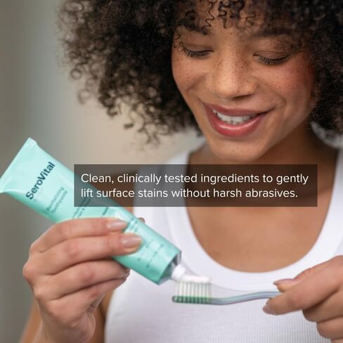 SeroVital Smile Revitalizing Toothpaste — Nano-Hydroxyapatite & Fruit Enzyme Whitening Toothpaste | Formulated Without Fluoride | for Sensitive Teeth | Mint Kiss Flavor | 4 oz. in Saudi Arabia