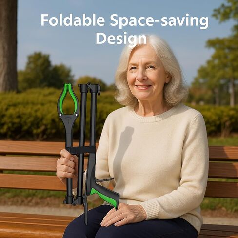 Extra Long Grabber Reacher Tool, 48" Aluminum Foldable Reacher Grabber, Dual Magnetic Tip, 2 in 1 Pickup Grabber w/Shoe Horn, Strong Upper Picker for Elderly, Surgery Recovery, Medical, Trash in Saudi Arabia