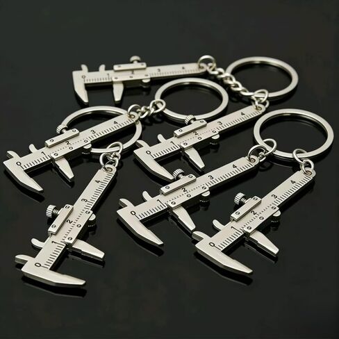 Portable Mini Alloy Vernier Caliper Key Ring, Accurate Measuring Tool with Compact Keychain Design, 0.0-1.57 Inch Range（6pcs） in Saudi Arabia