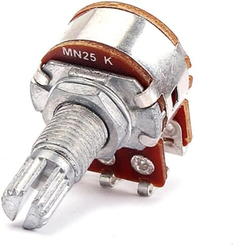 Toddmomy Mn25K 25K Ohm Linear Taper Rotary Potentiometer Dual Deck with Solder Lugs for Guitar Audio Control Knob Replacement in Saudi Arabia