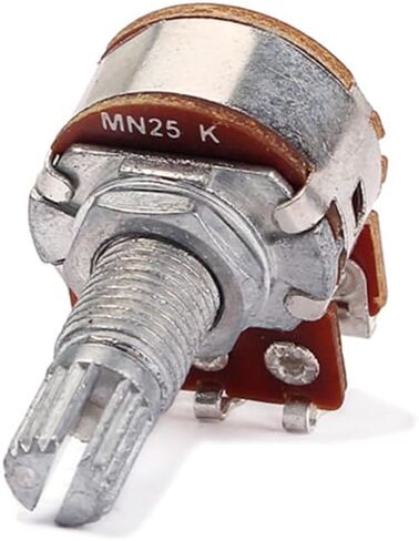 Toddmomy Mn25K 25K Ohm Linear Taper Rotary Potentiometer Dual Deck with Solder Lugs for Guitar Audio Control Knob Replacement in Saudi Arabia