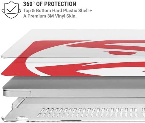 Skinit Case + Skin Compatible with MacBook Air 13in (2020) - Officially Licensed NBA Atlanta Hawks Largo Logo Design in Saudi Arabia