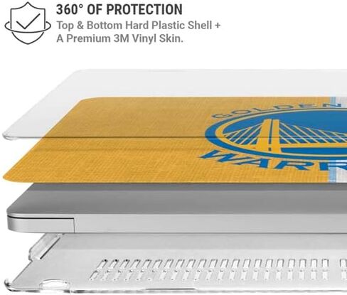 حافظة Skinit + غلاف متوافق مع جهاز MacBook Air 13in (2020) - تصميم قماشي مرخص رسميًا من NBA Golden State Warriors in Saudi Arabia