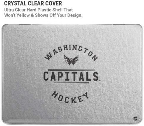 Skinit Case + Skin Compatible with MacBook Air 13in M1 (2021) - Officially Licensed NHL Washington Capitals Black Text Design in Saudi Arabia