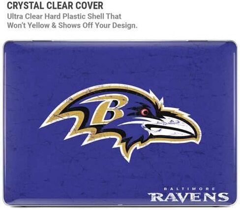 Skinit Case + Skin Compatible with MacBook Air 13in M1 (2021) - Officially Licensed NFL Baltimore Ravens Distressed Design in Saudi Arabia