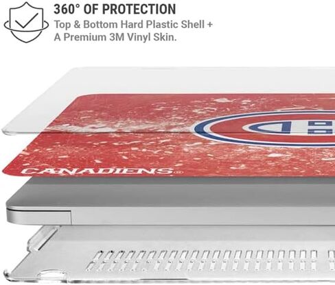 Skinit Case + Skin Compatible with MacBook Air 13in (2020) - Officially Licensed NHL Montreal Canadiens Frozen Design in Saudi Arabia