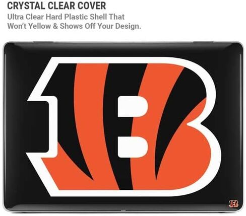 حافظة Skinit + غلاف متوافق مع جهاز MacBook Air 13in (2020) - تصميم شعار كبير مرخص رسميًا من NFL Cincinnati Bengals in Saudi Arabia