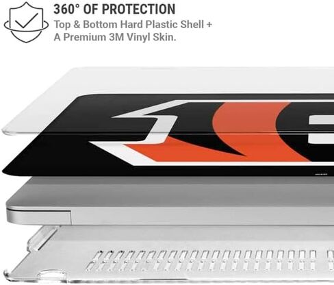 حافظة Skinit + غلاف متوافق مع جهاز MacBook Air 13in (2020) - تصميم شعار كبير مرخص رسميًا من NFL Cincinnati Bengals in Saudi Arabia