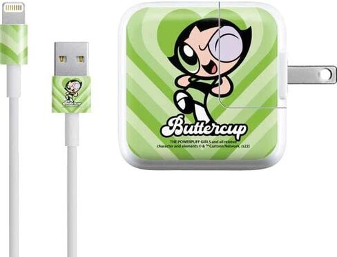 Skinit Decal Other Skin Compatible with iPad Charger (10W USB) - Officially Licensed Warner Bros Buttercup Green Hearts Design in Saudi Arabia