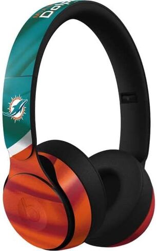 Skinit Decal Audio Skin Compatible with Beats Solo Pro - Officially Licensed NFL Miami Dolphins Distressed- Orange Design in Saudi Arabia