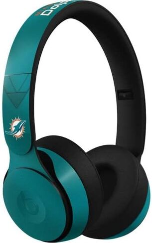 Skinit Decal Audio Skin Compatible with Beats Solo Pro - Officially Licensed NFL Miami Dolphins Distressed- Orange Design in Saudi Arabia