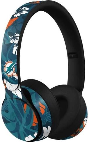 Skinit Decal Audio Skin Compatible with Beats Solo Pro - Officially Licensed NFL Miami Dolphins Distressed- Orange Design in Saudi Arabia