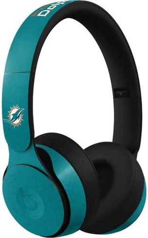 Skinit Decal Audio Skin Compatible with Beats Solo Pro - Officially Licensed NFL Miami Dolphins Distressed- Orange Design in Saudi Arabia