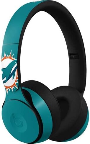 Skinit Decal Audio Skin Compatible with Beats Solo Pro - Officially Licensed NFL Miami Dolphins Distressed- Orange Design in Saudi Arabia