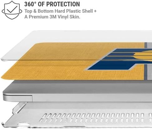 حافظة Skinit + غلاف متوافق مع جهاز MacBook Air 13in (2020) - تصميم قماشي مرخص رسميًا من NBA Indiana Pacers in Saudi Arabia