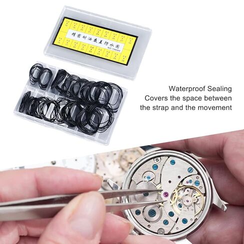 Rubber Seal Washers, O Ring Watch Gasket, 180 PCS 0.5mm 0.6mm Watch Gasket Repair Tool Set O Ring Replacement Kit Washers for Watch Repair in Saudi Arabia