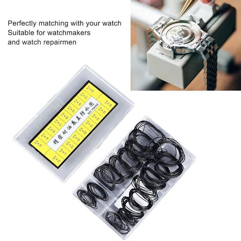 Rubber Seal Washers, O Ring Watch Gasket, 180 PCS 0.5mm 0.6mm Watch Gasket Repair Tool Set O Ring Replacement Kit Washers for Watch Repair in Saudi Arabia