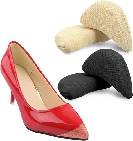 2 Pairs Toe Inserts for Shoes Too Big Reusable Shoe Inserts Foam Toe Filler Shoe Fitters Toes Insert Half-Size Toes Pads Cushion Insert for Women Men Loose Shoes, High Heels, Sneakers, Boots in Saudi Arabia