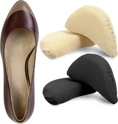 2 Pairs Toe Inserts for Shoes Too Big Reusable Shoe Inserts Foam Toe Filler Shoe Fitters Toes Insert Half-Size Toes Pads Cushion Insert for Women Men Loose Shoes, High Heels, Sneakers, Boots in Saudi Arabia