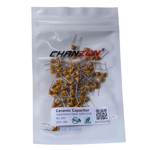 CHANZON 22nF ± 100pcs Multilayer Ceramic Capacitors (MLCC) – Rare Capacitance for Precision Circuit Design in Power Supplies, Inverters & RF Modules in Saudi Arabia