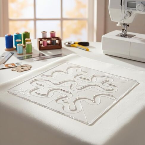 Free Motion Quilting Templates, Acrylic Rulers Set, Swirl Pattern Stencils for Machine Quilting in Saudi Arabia