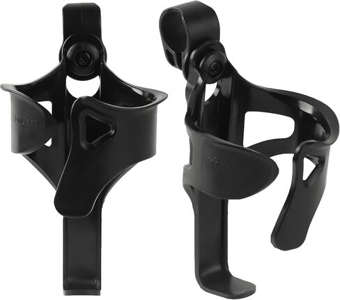 TonGass 2-Pack Golf Push Cart Cup حامل، حامل مشروبات عربة جولف بلاستيكي عالمي لعربات دفع الجولف، تصميم متين مقاوم للصدمات يناسب معظم أنابيب ومقابض عربات الجولف - أسود in Saudi Arabia