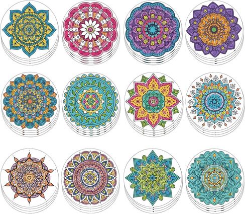 Zhanmai 24 Pack Velvet Coloring Posters Mandala Fuzzy Felt Coloring Pages Mandala Works for Kids Color Your Own Poster Bulk for Holiday Gifts School Party Activities in Saudi Arabia
