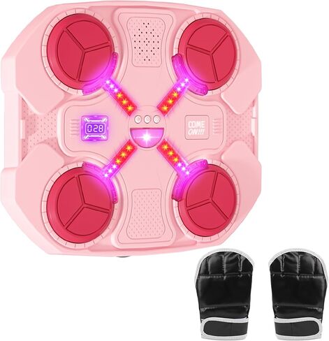 Tsomtto Music Boxing Machine Target Sport Toys Scoring Function for Kids 6-8 8-12 with Boxing Glove, Smart Bluetooth Punching Equipment Training Boys Girls 5+ 6 7 8 9 10 11 12 Years Old in Saudi Arabia