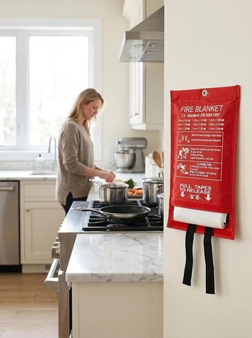Fire Blanket, Fire Blankets Emergency for Home and Kitchen for Home,Grill, Car, Office, Warehouse(1 Pack) in Saudi Arabia