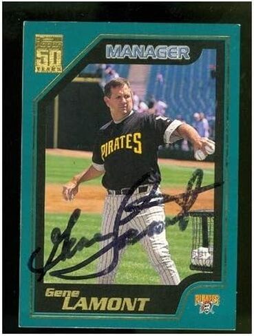 مستودع التوقيع 46935 جين لامونت بطاقة البيسبول الموقعة بيتسبرغ بايرتس 2000 Topps رقم .348 in Saudi Arabia