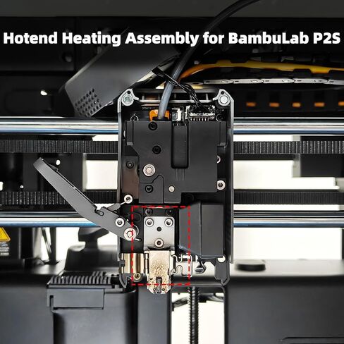 Hotend Heating Assembly for BambuLab P2S: Quick-Change Replacement with Ceramic Heater Cartridge Thermistor and Mounting Base Clip 3D Printer Accessories in Saudi Arabia
