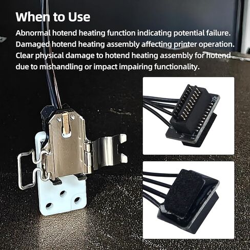 Hotend Heating Assembly for BambuLab P2S: Quick-Change Replacement with Ceramic Heater Cartridge Thermistor and Mounting Base Clip 3D Printer Accessories in Saudi Arabia
