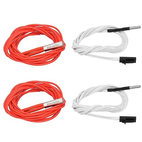 HzdaDeve Heater Cartridge for Prusa I3 Heating Tube Element 24V 40W Thermistor High Temperature Sensor for Prusa I3 MK3/Prusa I3 MK3S+ 3D Printer Hotend Parts Accessories (4 Pack) in Saudi Arabia